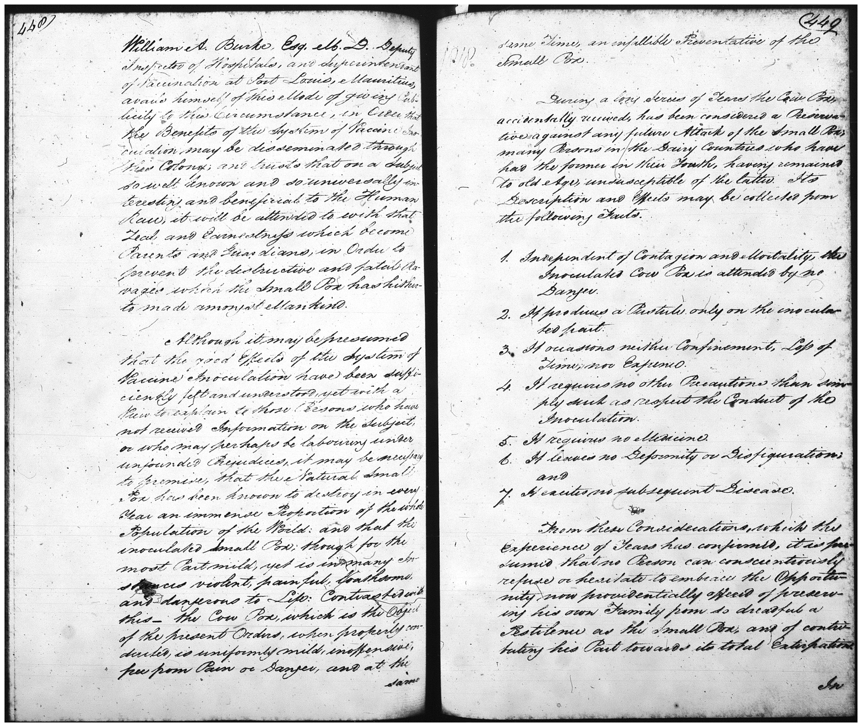 General Order re vaccination and urging vaccination of children against small pox. NRS 798 SZ759 p448-449 Reel 6038