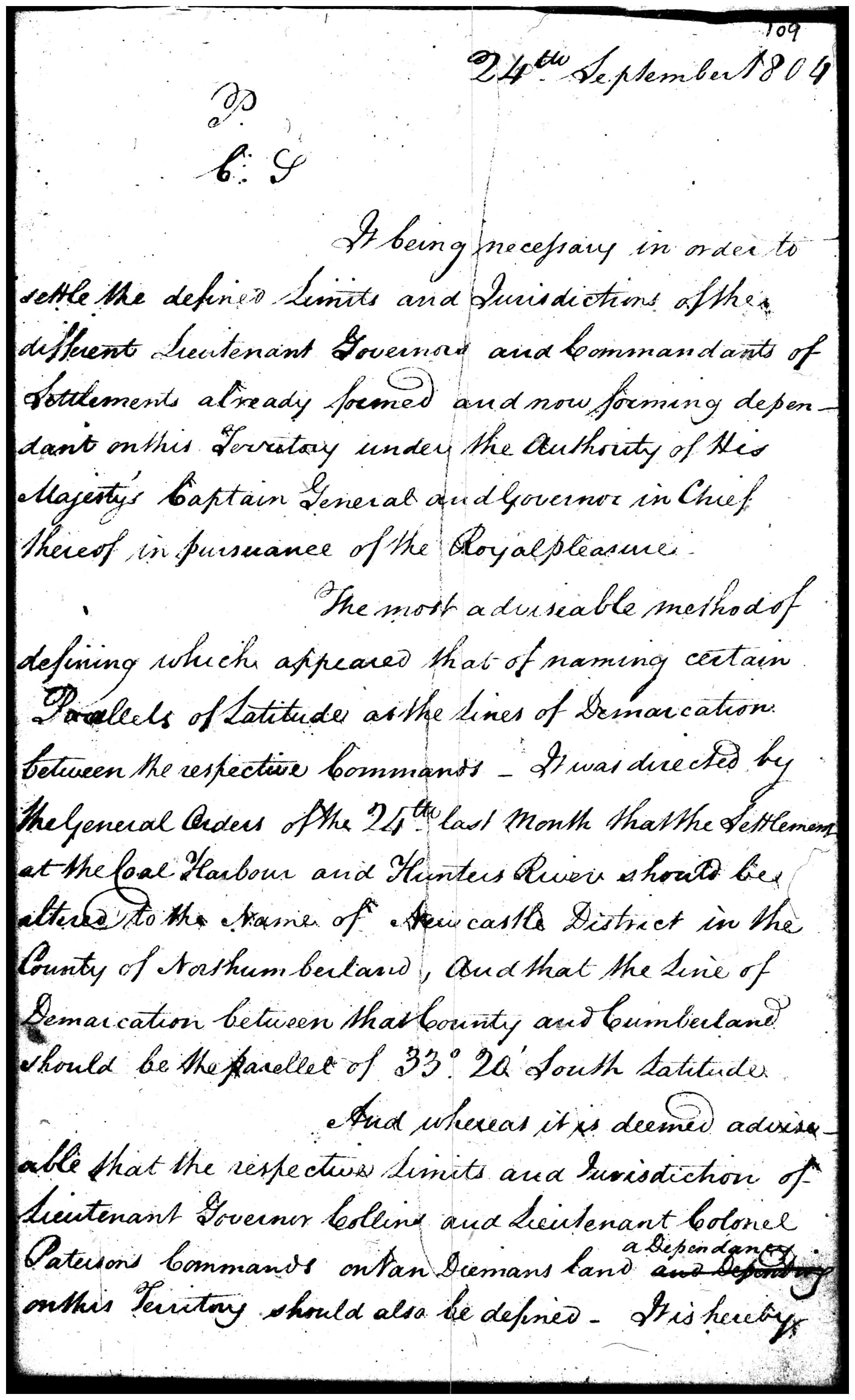 Source: NRS 1045 - Colonial Secretary papers [SZ992], p.109 Reel 6037