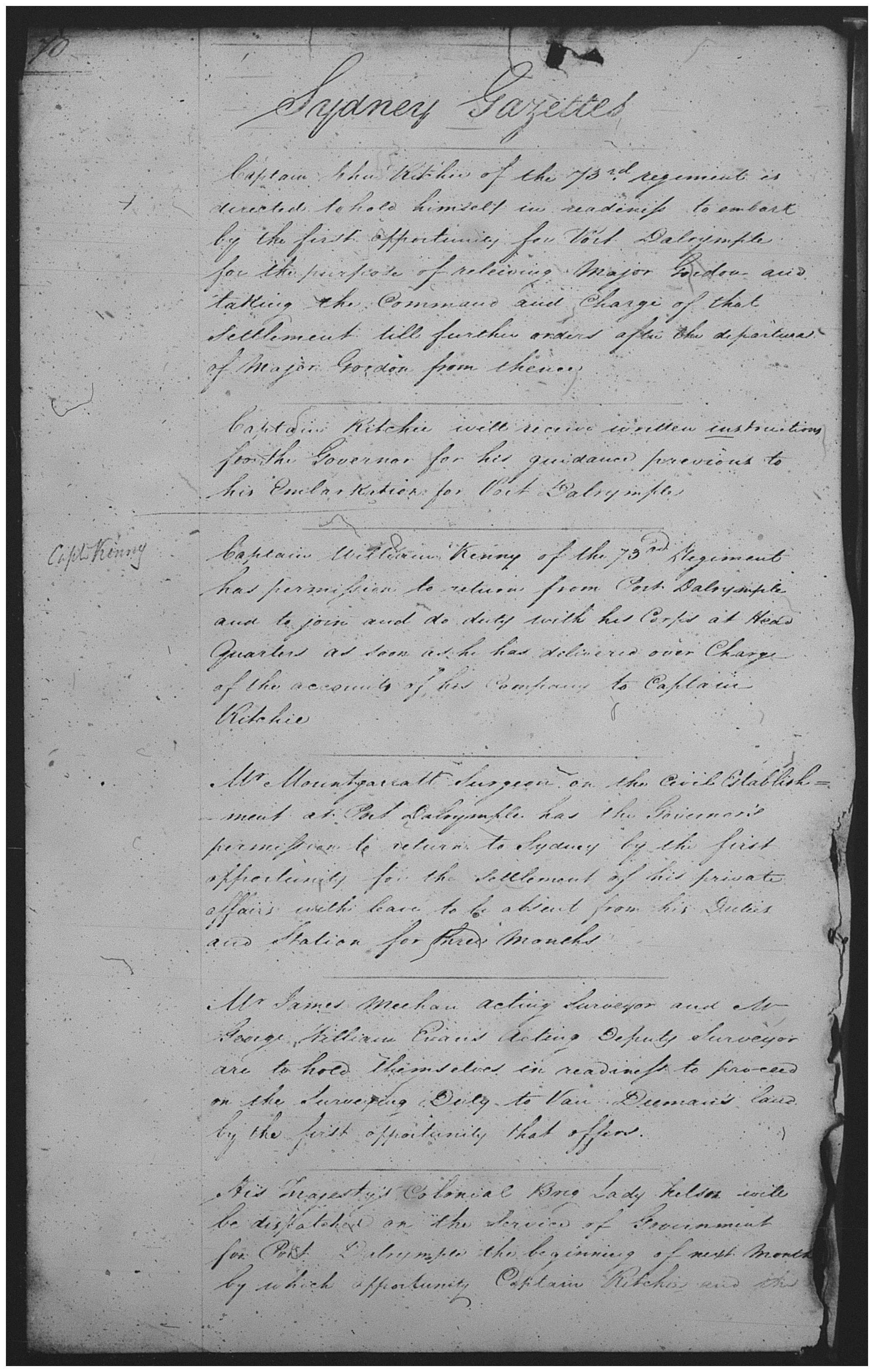 Source: NRS 1052 - Colonial Secretary papers [4-426], p.70 Reel 6039