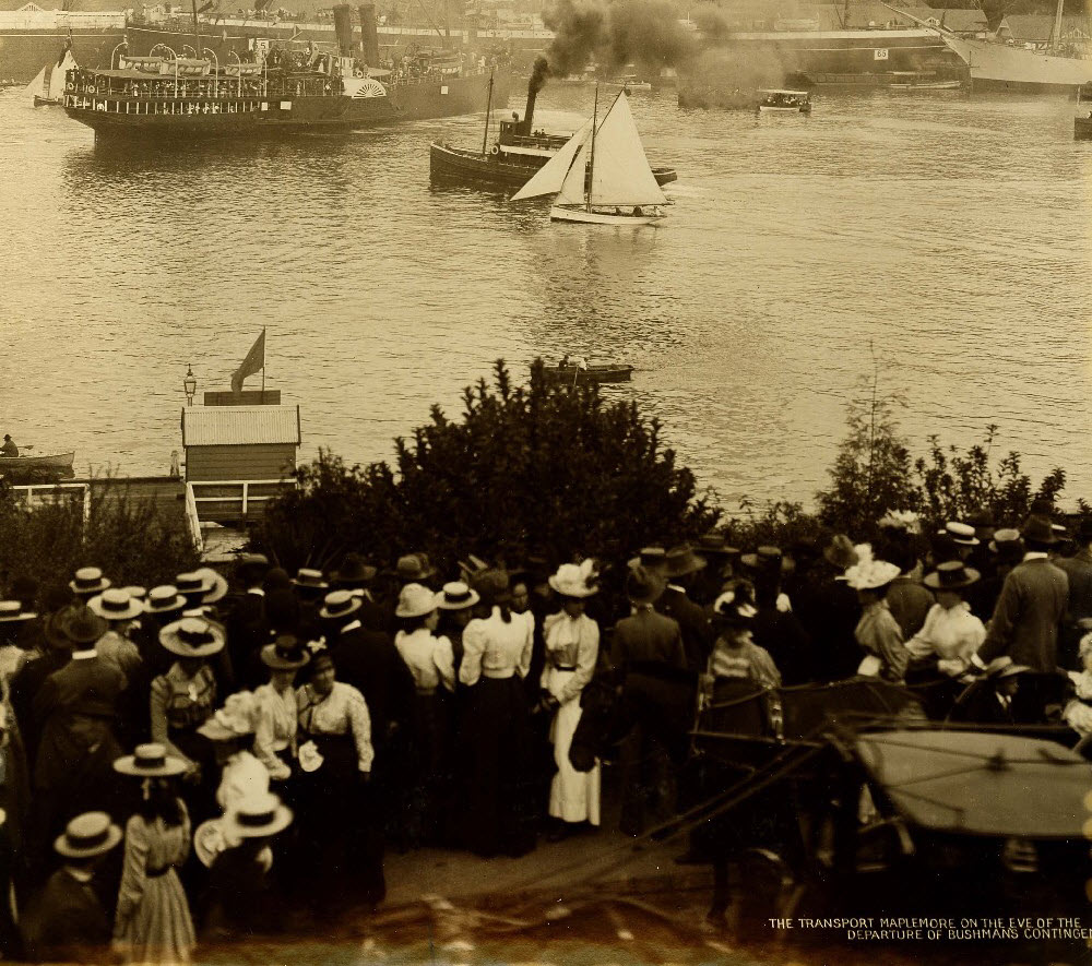 The transport &#039;Maplemore&#039; on the eve of departure of the Bushmen&#039;s contingent, c.1900. Digital ID 1254_a011_a011000009r