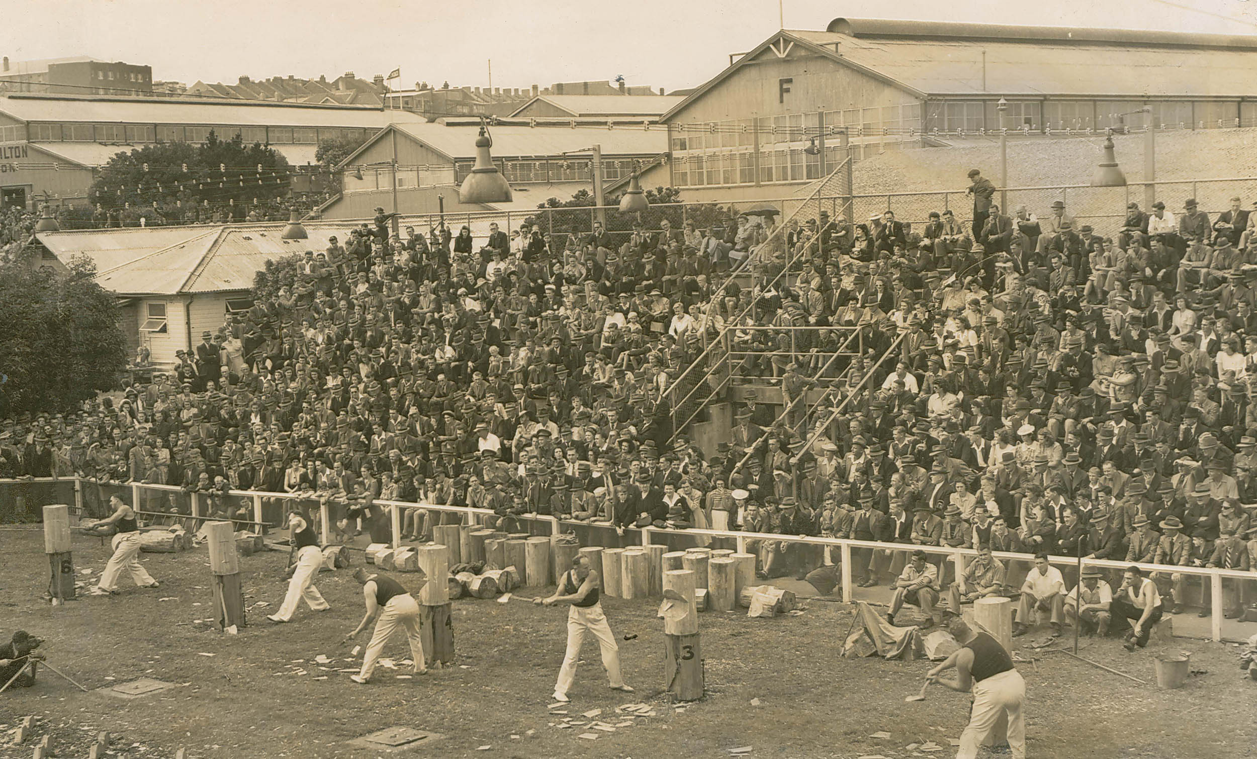 Wood chopping at the Royal Easter Show, Sydney (NSW) Digital ID: 12932-a012-a012X2442000024