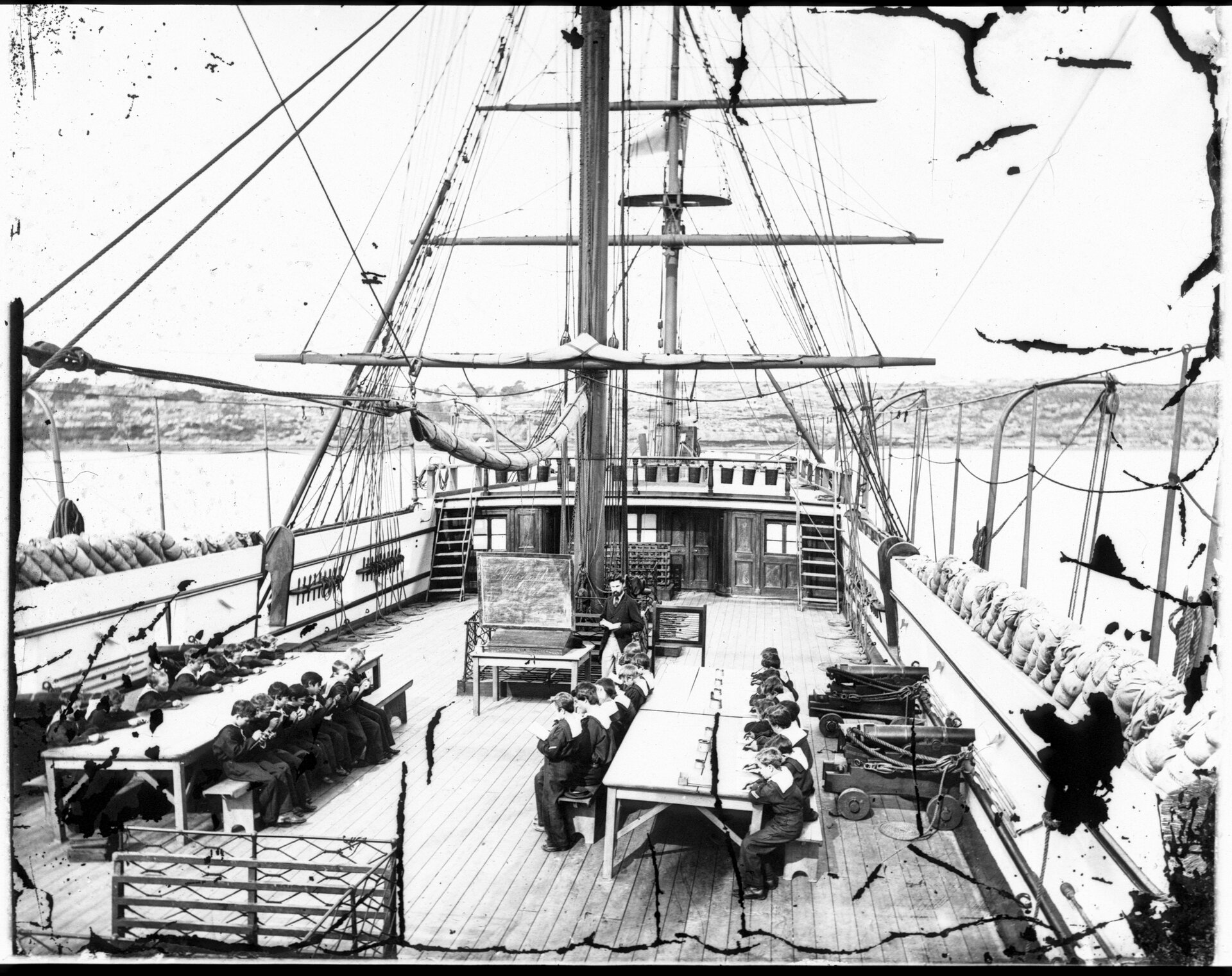 HMNS Vernon - boys reformatory ship. School lessons NRS-4481-3-[7/16165]-Sh46