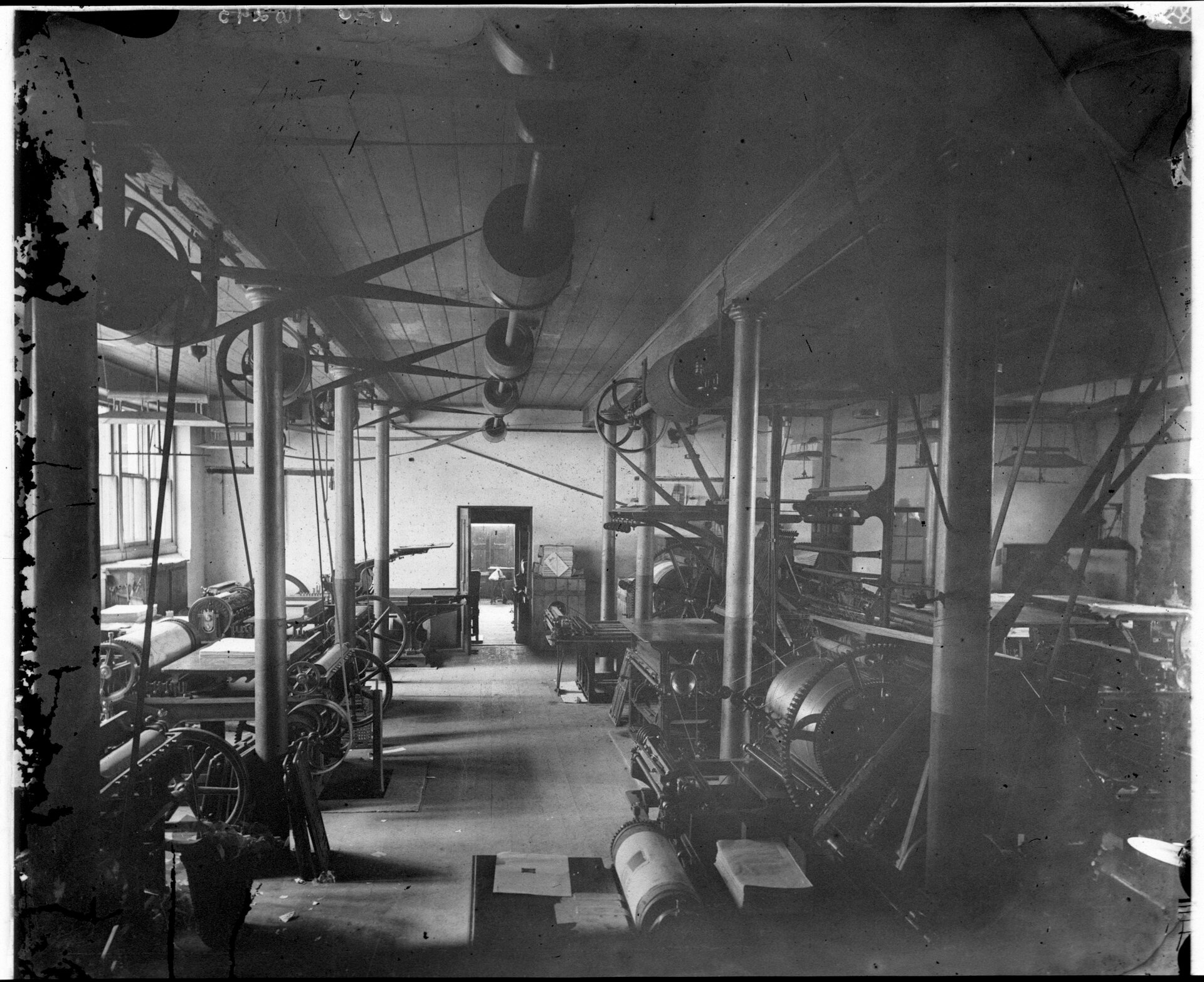 Machine room, Government Printing Office, Bent and Phillip Streets, Sydney, n.d. NRS-4481-3-[7/16168]-Sh128