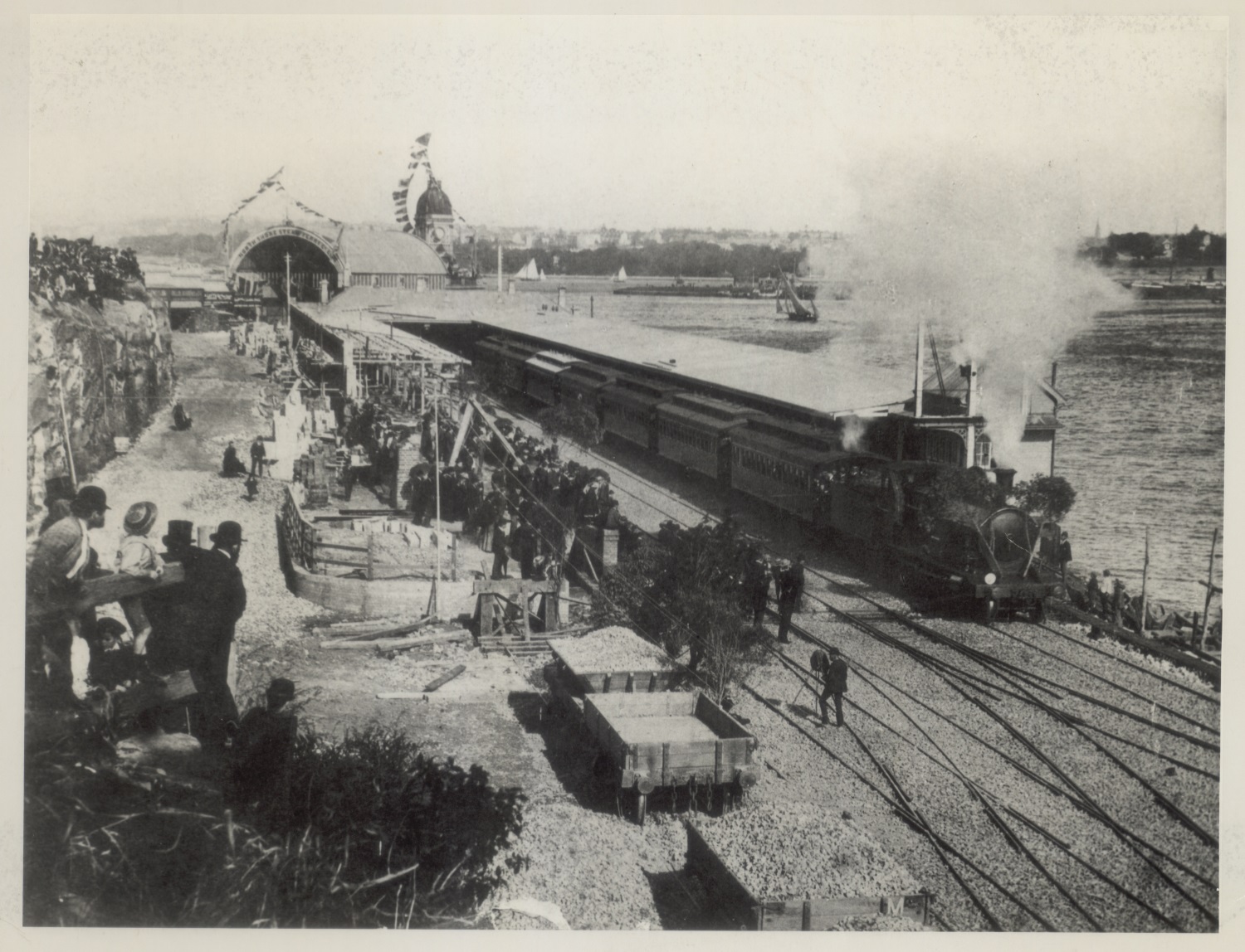 Opening of Milsons Point Station, 1 May 1893. Digital ID NRS17420_1066 Opening of Milsons Point Station, 1 May 1893. Digital ID NRS17420_1066