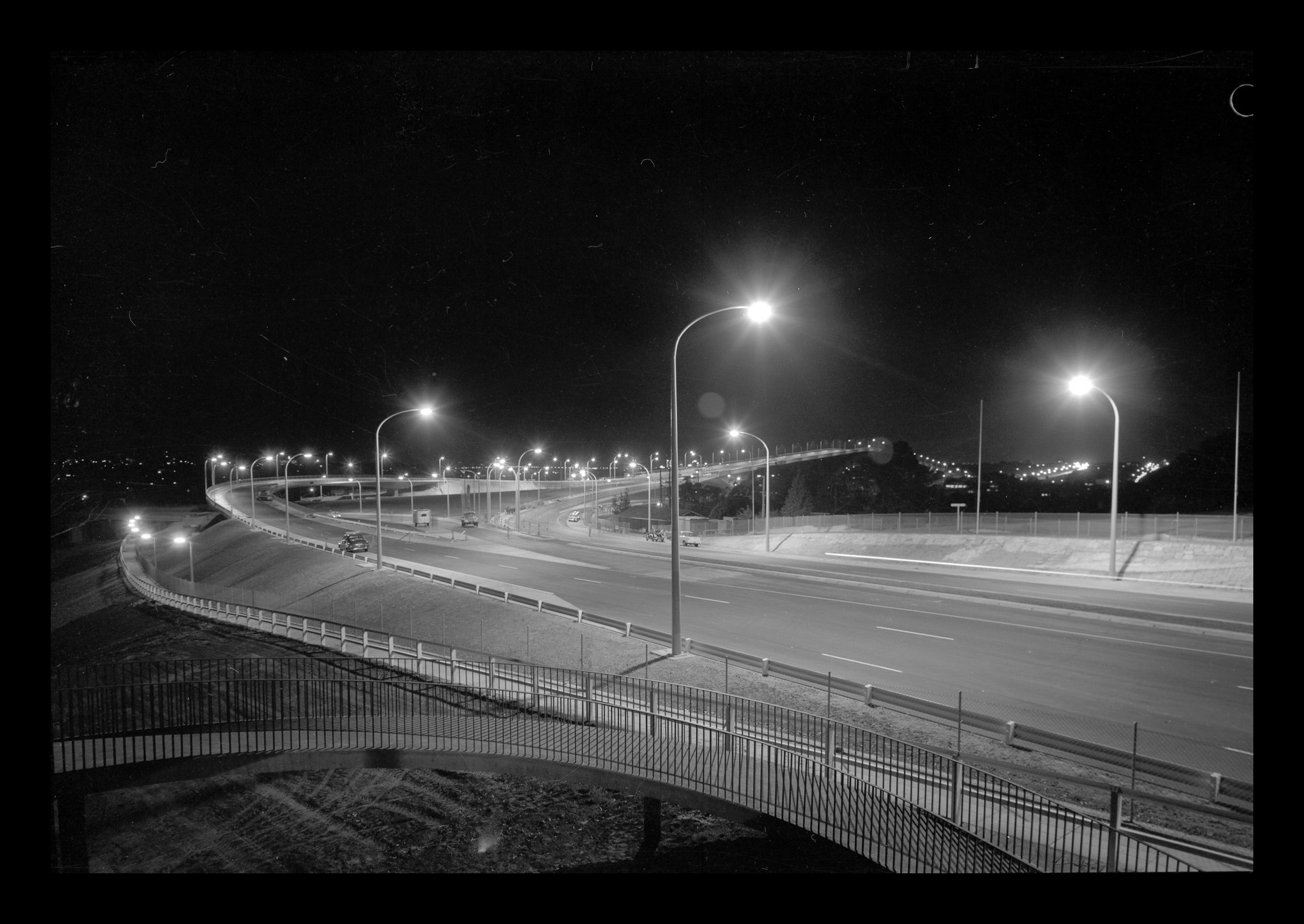 Street Lighting - New Gladesville Bridge - 30th September 1964. NRS-21243-2-3-1514