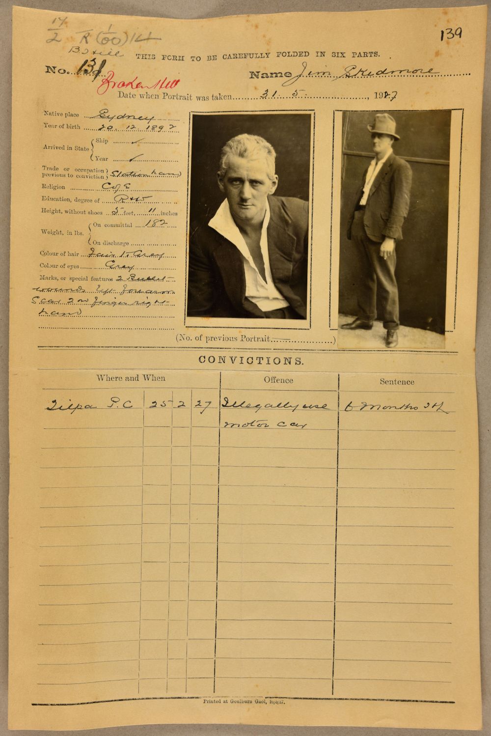 Broken Hill Gaol, 1927 Jim Skidmore, 2057_a006_a00603_6018000139r  Broken Hill Gaol, 1927 Jim Skidmore, 2057_a006_a00603_6018000139r