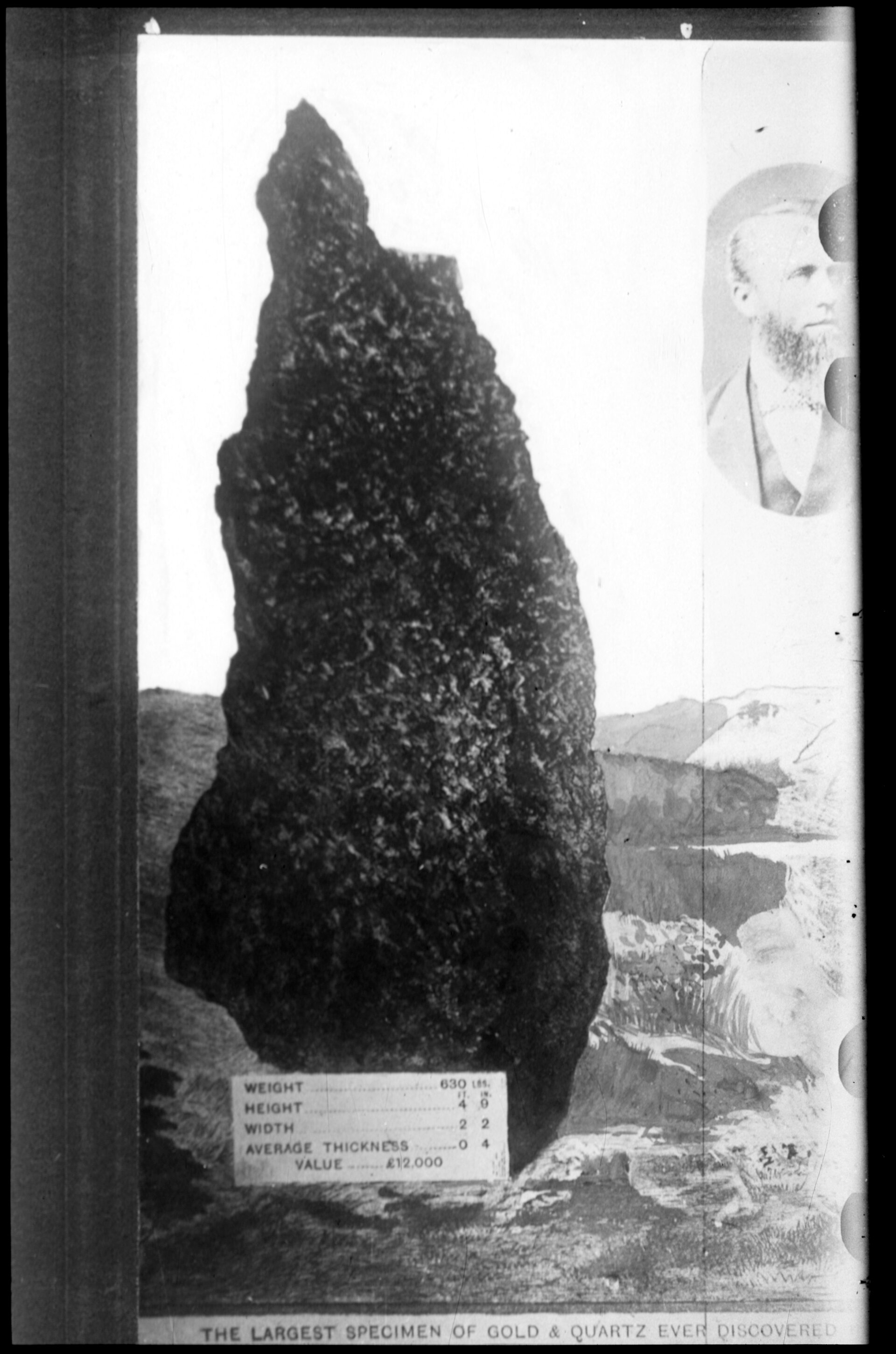 Beyer Holtermann gold nugget, Hill End.  NRS-4481-3-[7/16392]-St6559