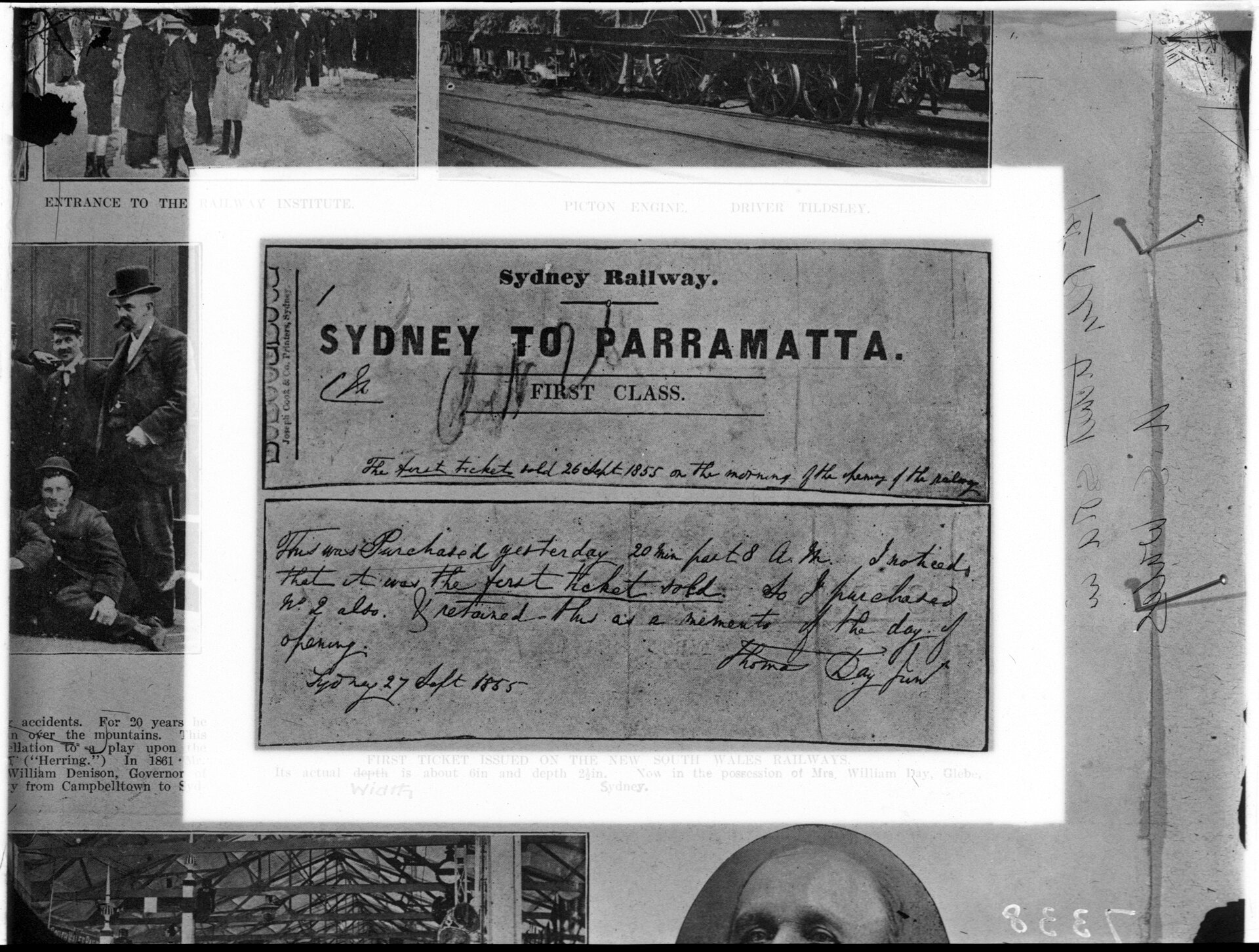 First railway ticket issued on NSW railways