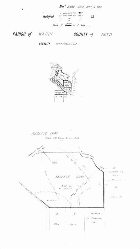 Example from the Register of Aboriginal Reserves - Warangesda