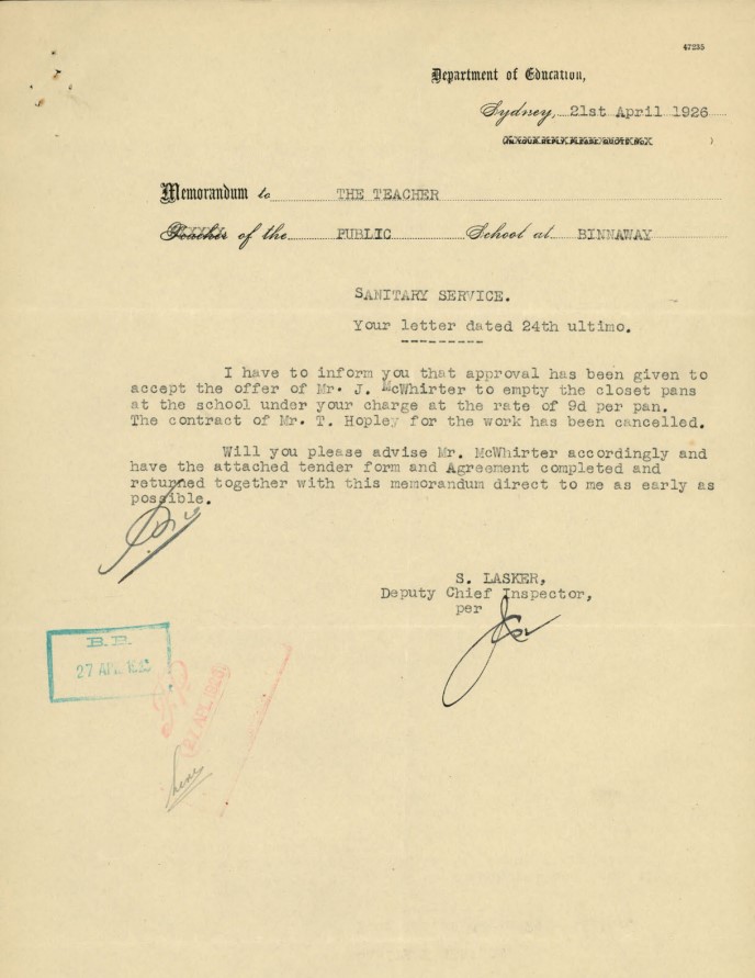 Binnaway Public School Pre-1939