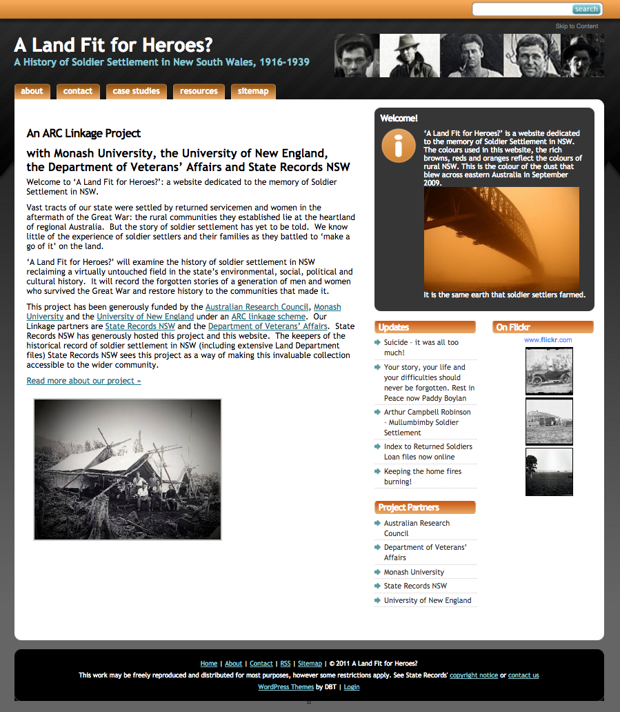 Soldier Settlement website