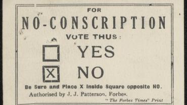 The first conscription plebiscite took place on 28 October 1916