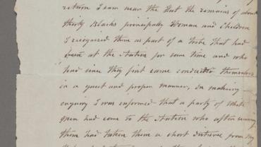 Invermein Court of Petty Sessions: Letter from William Hobbs to Police Magistrate Invermein concerning the Myall Creek Massacre. NRS 19437 SZ1053