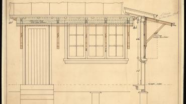 Tweed Heads Pilot Station Hoods Over Door & Windows West Elevations, 25 Aug 1926. NRS-4335-2-1288-MISC702-8 Tweed Heads Pilot Station Hoods Over Door & Windows West Elevations