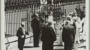 Queen Elizabeth II and Prince Phillip at the opening of Parliament