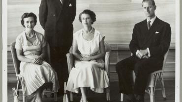 Queen Elizabeth II and Prince Phillip with Sir John Northcott and Mary Northcott