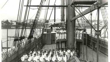 N.S.S. Nautical School Ship Sobraon - on the deck. NRS-4481-2-4-8624-806 N.S.S. Nautical School Ship Sobraon - on the deck. NRS-4481-2-4-8624-806