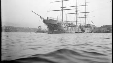 'Sobraon', NSW training ship. Later 'HMAS Tingira'. NRS-9856-5-6-[44]