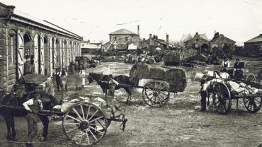 Goods yard, depot and machine shop at second Sydney Railway Station, c.1874. Digital ID 17420_a014_a0140000260 Goods yard, depot and machine shop at second Sydney Railway Station, c.1874. Digital ID 17420_a014_a0140000260