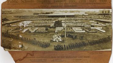 Public Schools Display at the Sydney Cricket Ground, Empire Day, 24 May, 1909. NRS 15051
