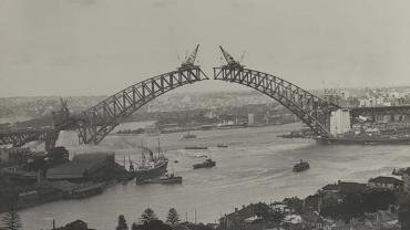 Sydney Harbour Bridge - view of two halves from, 29 Jul 1930. Digital ID 2685_a007_a00704_8729000194r 
