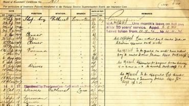 Railway History Card for Ben Chifley NRS 12922