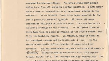 George Wigan, medical practitioner of Armidale gives a glowing report of the health of the local population somewhat at the expense of the Hillgrove District. NRS 1460 2-882-2 George Wigan, medical practitioner of Armidale gives a glowing report of the health of the local population somewhat at the expense of the Hillgrove District. NRS 1460 2-882-2