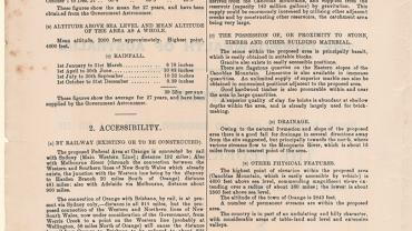 Printed application from the town of Orange. This document from the Orange Federal Capital League adresses the requirements with both clarity and precision. Dated 30 December 1899. NRS 1460 2-884-4 (1 of 2) Printed application from the town of Orange. This document from the Orange Federal Capital League adresses the requirements with both clarity and precision. Dated 30 December 1899. NRS 1460 2-884-4 (1 of 2)