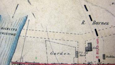 Village and land owned by Richard Barnes, August 1881. NRS 13870 Map 45938
