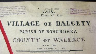 Village byline from the map