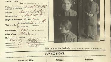 Tilly Devine, State Reformatory, 1925.  NRS 2496 [3/6007] photo 659