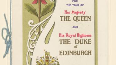 Front cover of menu from the Royal Train 