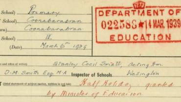 From Coonabarabran school file [5/15506B]