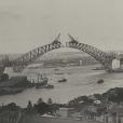 Sydney Harbour Bridge - view of two halves from the Church of England Grammar School, 29 Jul 1930. Digital ID 2685_a007_a00704_8729000194r  Sydney Harbour Bridge - view of two halves from, 29 Jul 1930. Digital ID 2685_a007_a00704_8729000194r