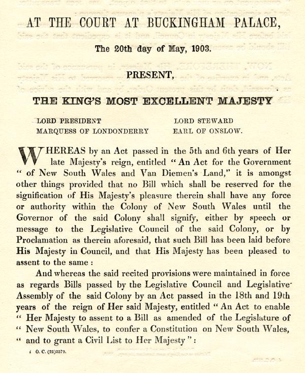 1 of 2 Royal assent to the Women&#039;s Franchise Act. NRS 922 M6785-B in 5-6769 