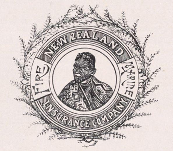 Closeup of logo in the New Zealand Insurance Co Advertisement. NRS16407-1-1-13-p137