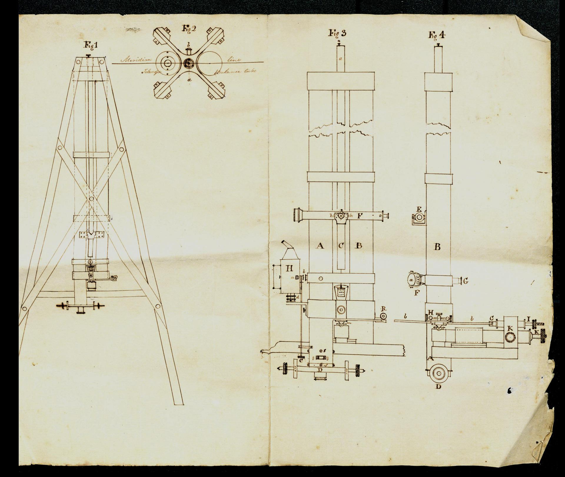 Sketch of zenith micrometer. NRS 22148-1-1-[5]