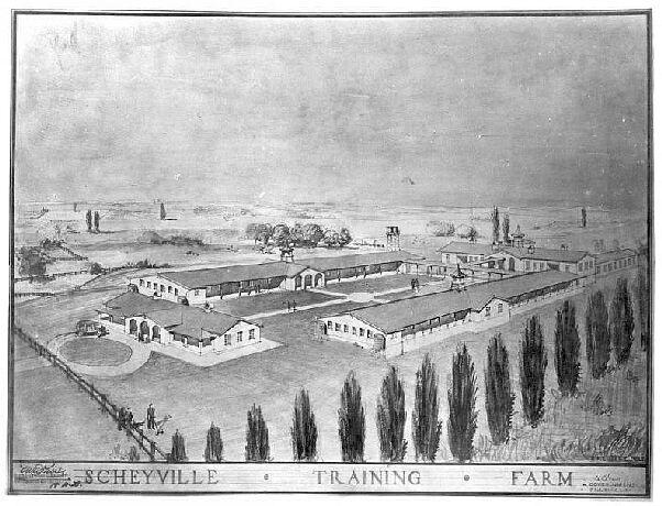 Sketch of Scheyville Training Farm, by B. Wiltshire, Designing Architect in Charge, c.1926. Digital ID 5529_a003_a003000001r 