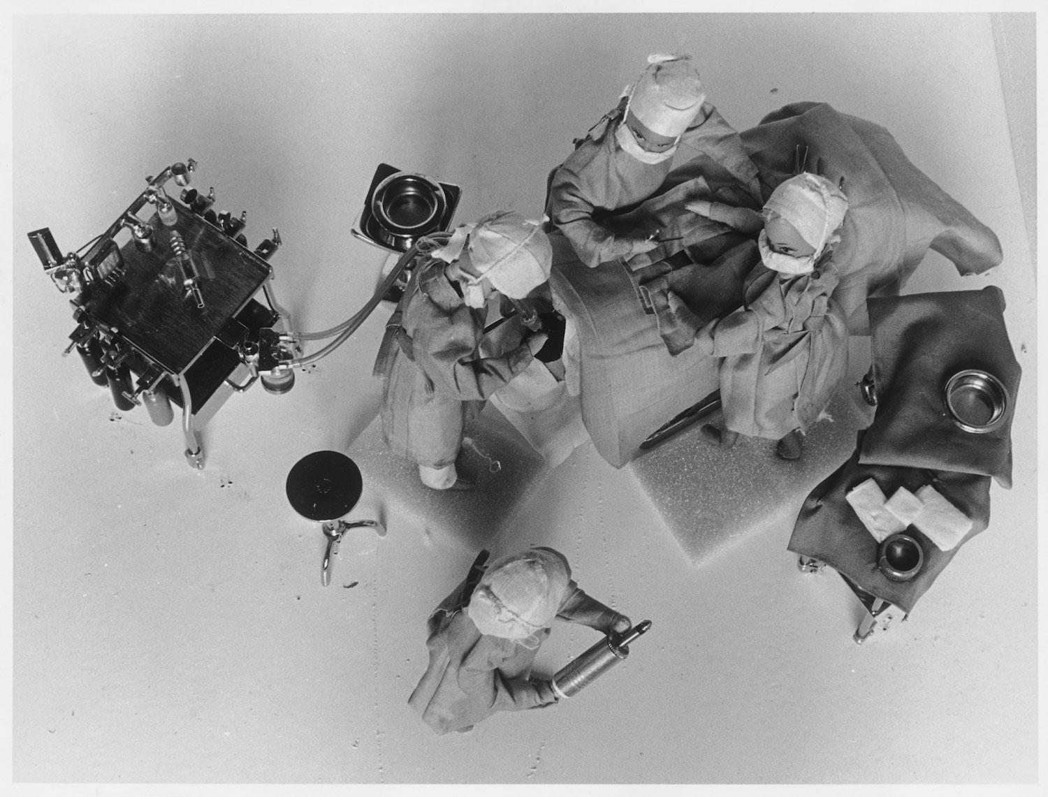 NUA 305 An operating room scene from a diorama of the former Crown Street Women’s Hospital, possibly produced for the 75th anniversary in 1968