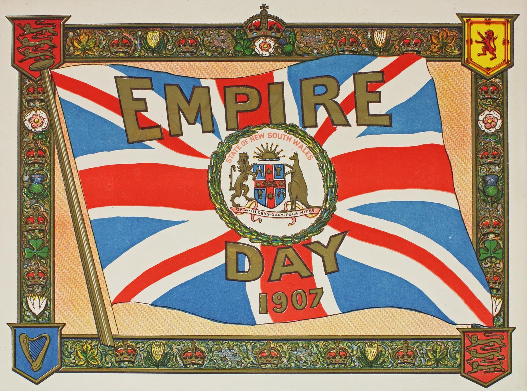 Cover of Empire Day Program, 1907. From the unregistered papers and pamphlets in Premier&#039;s Department NRS 12172, [4/6251]